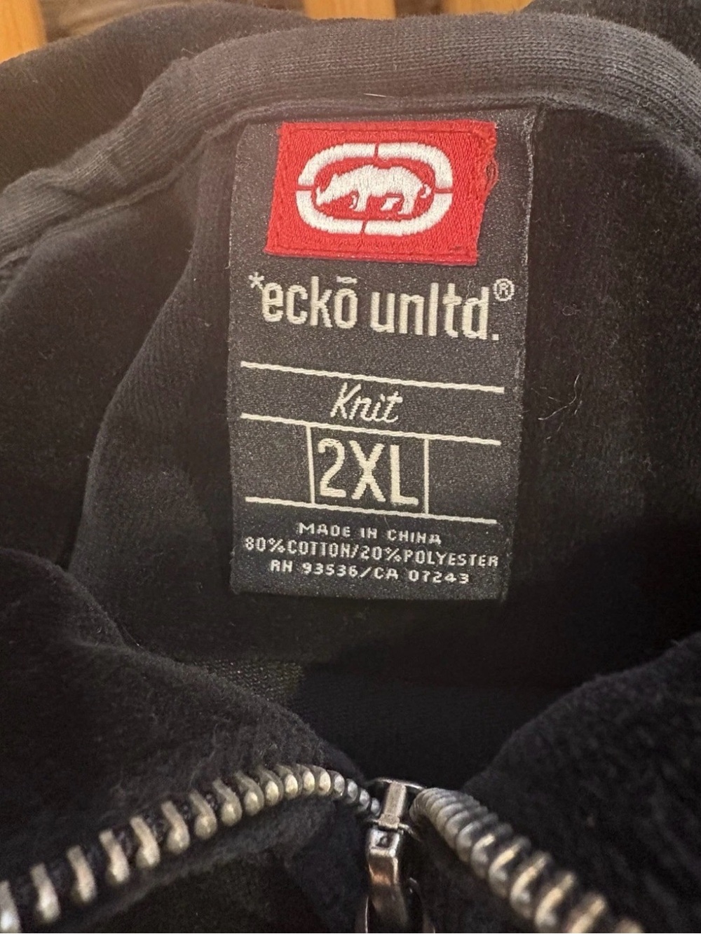 Vintage Ecko Unltd. Velour Track Jacket Size 2XL Hip Hop Y2K 90s Baggy Sweater - Picture 6 of 10